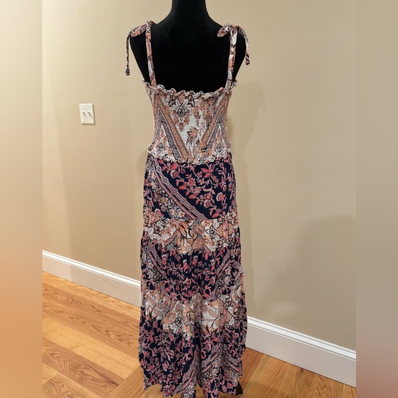 Anthropologies Abel The Label Tiered Paisley Maxi Dress Size Small Boho - Picture 5 of 7